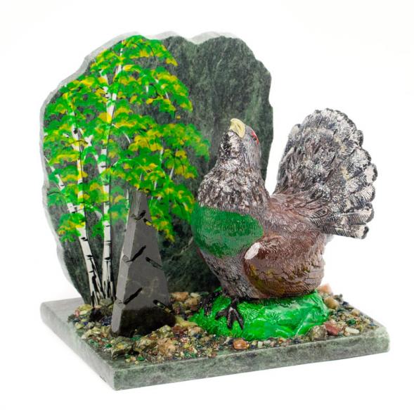 Сувенир &amp;quot;Глухарь в лесу&amp;quot; змеевик 116431