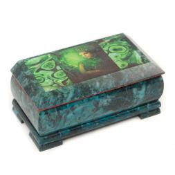 Шкатулка Хозяйка медной горы с иллюстрацией малахит 18х9х8 см