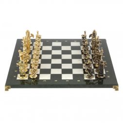 Шахматы подарочные &amp;quot;Нефтяники&amp;quot; 44х44 см мрамор змеевик