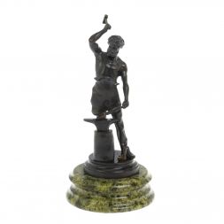 Статуэтка из бронзы &amp;quot;Кузнец&amp;quot; змеевик