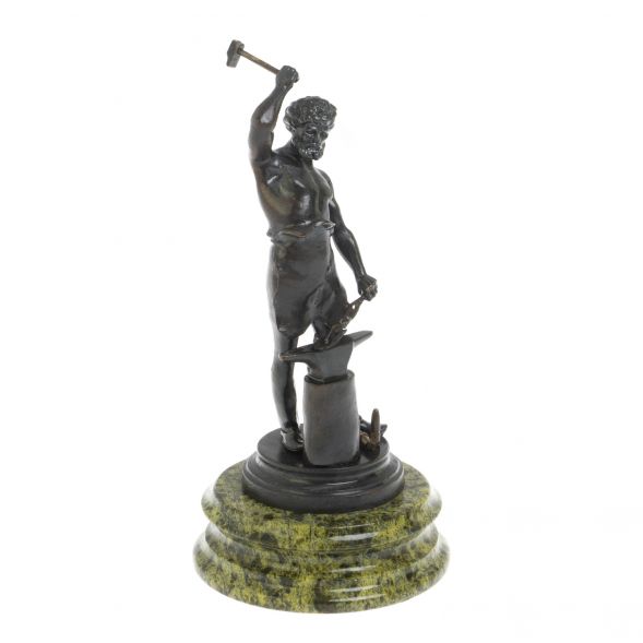 Статуэтка из бронзы &amp;quot;Кузнец&amp;quot; змеевик 127890