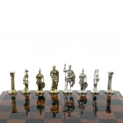 Шахматы "Римские войны" доска 40х40 см из обсидиана