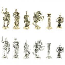 Шахматы "Римские войны" доска 40х40 см из обсидиана