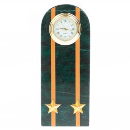 Часы &amp;quot;Погон подполковник  МЧС&amp;quot; камень змеевик