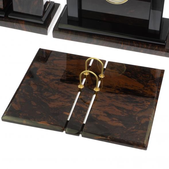 Настольный прибор &amp;quot;Золотой&amp;quot; камень обсидиан 122378