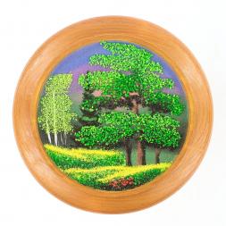 Тарелка декоративная &amp;quot;Лето&amp;quot; 15 см каменная крошка