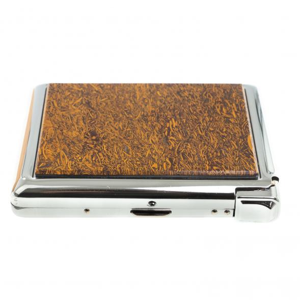 Портсигар на 20 сигарет с зажигалкой камень яшма змеиная 123420