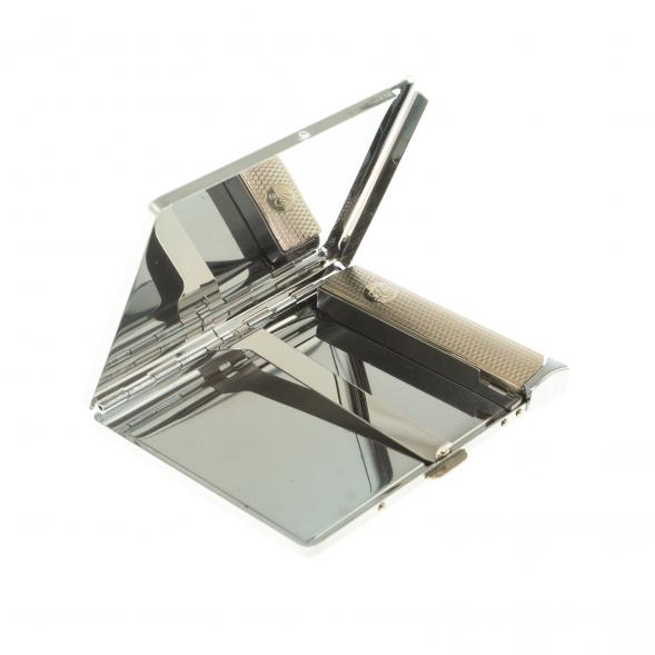 Портсигар на 10 сигарет с зажигалкой камень зеленый апатит 124228