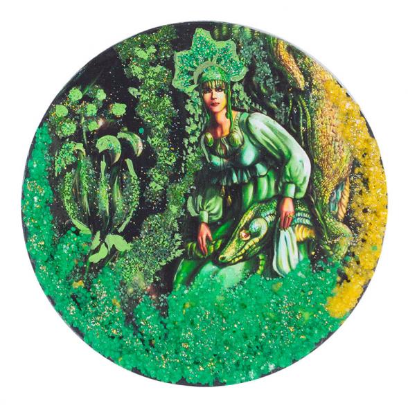 Магнит с рисунком &amp;quot;Хозяйка медной горы&amp;quot; змеевик 117744