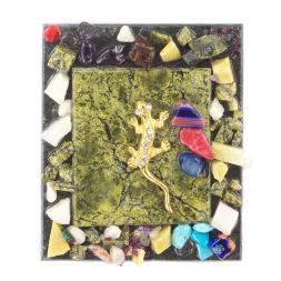 Магнит "Ящерица" квадрат змеевик