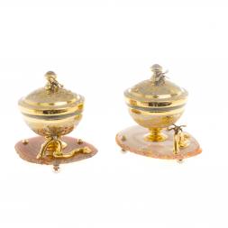 Медовница &amp;quot;Пчелки&amp;quot; камень агат Златоуст