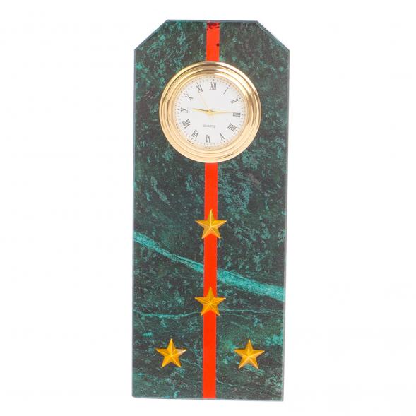 Подарочные часы &amp;quot;Погон капитан ВС&amp;quot; камень змеевик 113165