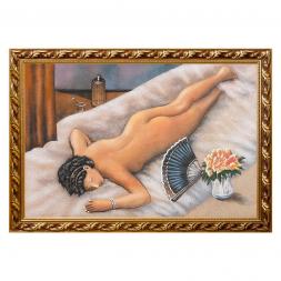 Картина &amp;quot;Спящая девушка&amp;quot; багет 46х66 см, каменная крошка