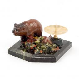 Подсвечник из змеевика &amp;quot;Медвежонок&amp;quot;