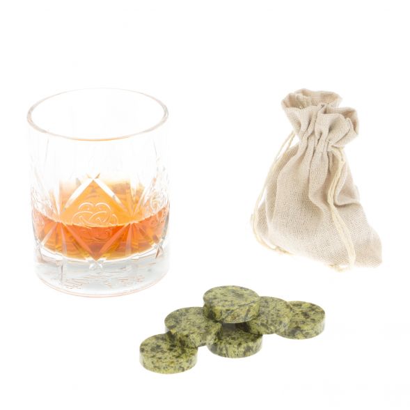 Камни для виски &amp;quot;Фишки&amp;quot; из камня змеевик 6 штук 127416