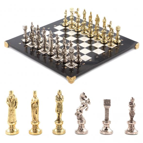 Шахматы &amp;quot;Ренессанс&amp;quot; доска 36х36 см мрамор фигуры цвет золото / серебро 119382