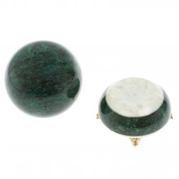 Шар "Антистресс" 13 см на подставке камень змеевик 13х13х19 см