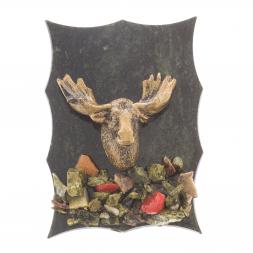 Магнит &amp;quot;Лось&amp;quot; камень змеевик