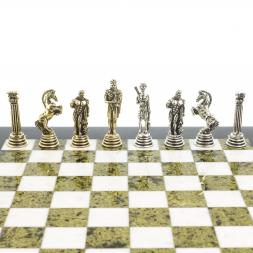 Шахматы &amp;quot;Икар&amp;quot; доска 32х32 см мрамор змеевик