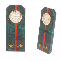 Подарочные часы &amp;quot;Погон лейтенант ВС&amp;quot; камень змеевик