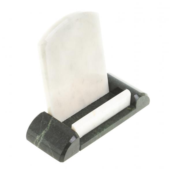 Подставка для телефона из змеевика и мрамора 123612