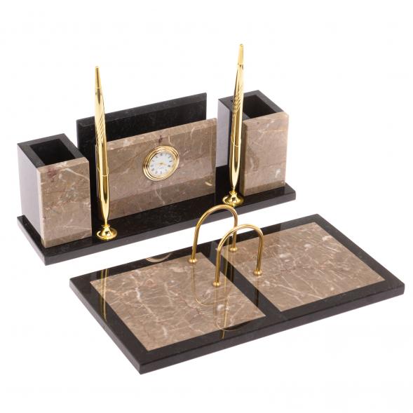 Письменный набор &amp;quot;Советник&amp;quot; из бежевого мрамора 126566