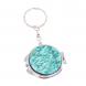 Складное зеркало брелок из амазонита круглое 126641