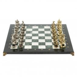 Шахматы &amp;quot;Средневековье&amp;quot; доска 44х44 см мрамор / змеевик