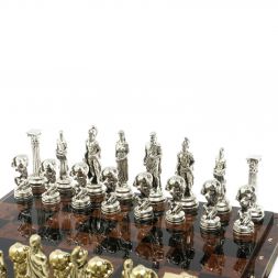 Шахматы "Атлас" доска 40х40 см из обсидиана