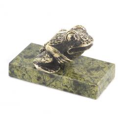 Статуэтка из бронзы и змеевика &amp;quot;Лягушка царевна&amp;quot;