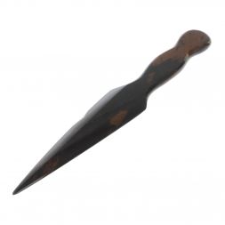 Декоративный нож из коричневого обсидиана 24,5х4,5х1 см