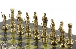 Шахматы "Посейдон" 32х32 см змеевик