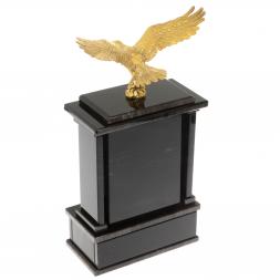 Настольные часы &amp;quot;Орел&amp;quot;из черного обсидиана