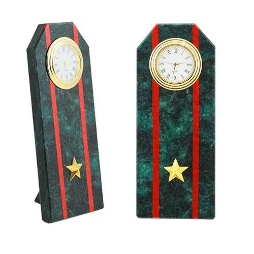 Подарочные часы &amp;quot;Погон майор ВС&amp;quot; камень змеевик 113167