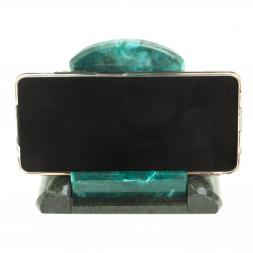 Подставка для телефона из темно-зеленого змеевика