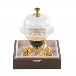 Икорница &amp;quot;Три осетра&amp;quot; из нефрита Златоуст