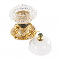 Икорница &amp;quot;Три осетра&amp;quot; из нефрита Златоуст