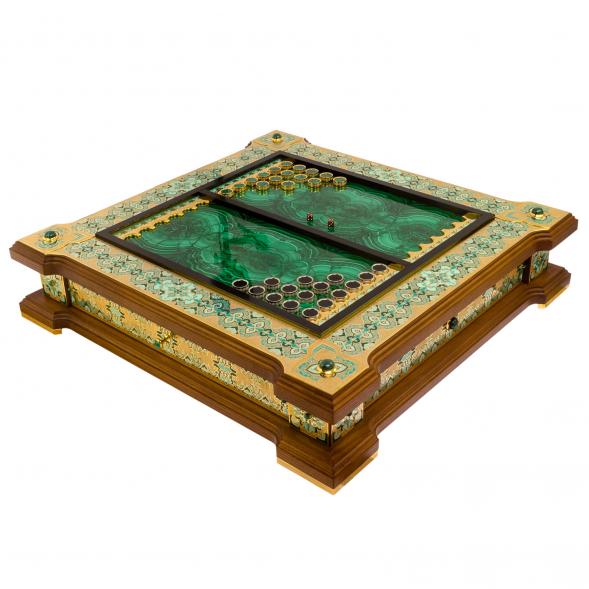 Нарды &amp;quot;Орнамент&amp;quot; камень малахит Златоуст 125193