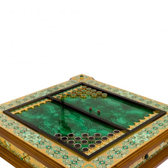 Нарды &amp;quot;Орнамент&amp;quot; камень малахит Златоуст 125193