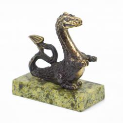 Статуэтка из бронзы и змеевика &amp;quot;Дракон&amp;quot;