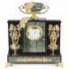 Каминные часы из камня и бронзы &amp;quot;Чаша изобилия&amp;quot; офиокальцит 119151