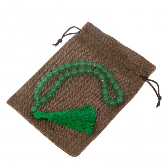 Четки из зеленого авантюрина 35 бусин 128583