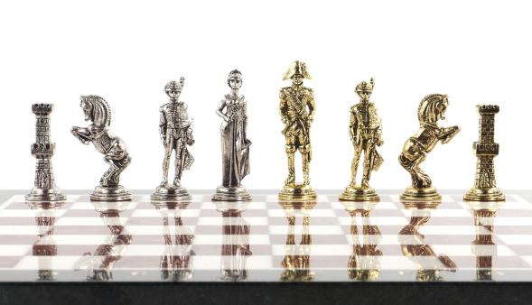 Шахматы &amp;quot;Отечественная война 1812 г.&amp;quot; доска 40х40 см мрамор лемезит 120680