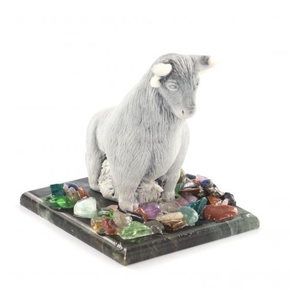 Статуэтка &amp;quot;Бык&amp;quot; мрамолит, змеевик 121188