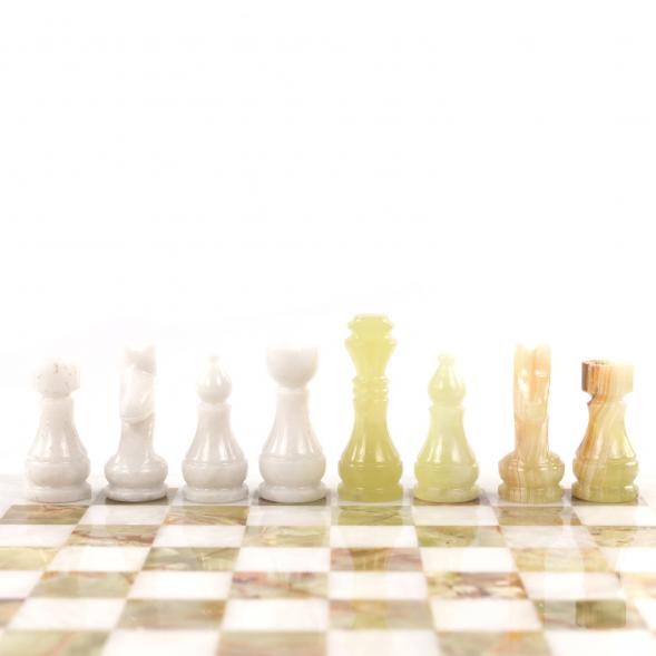 Настольные шахматы &amp;quot;Стандарт&amp;quot; доска 30х30 см камень оникс мрамор 121662