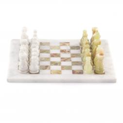 Настольные шахматы &amp;quot;Стандарт&amp;quot; доска 30х30 см камень оникс мрамор
