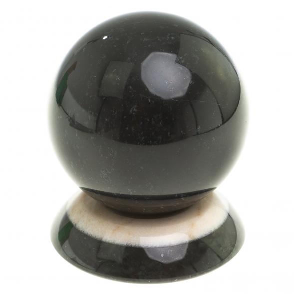 Сувенир &amp;quot;Шар Антистресс&amp;quot; из черного змеевика 9 см 124144