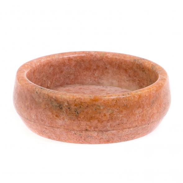 Пепельница круглая из розового мрамора 10х10х3 см 125510