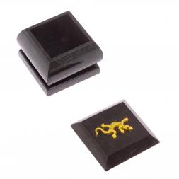 Шкатулка из черного змеевика 6х6х6,5 см