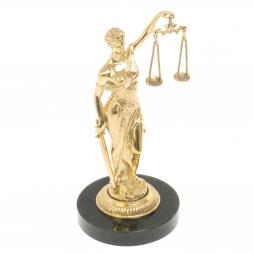 Статуэтка из бронзы &amp;quot;Фемида&amp;quot; на подставке из нефрита